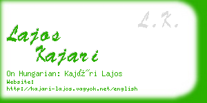 lajos kajari business card